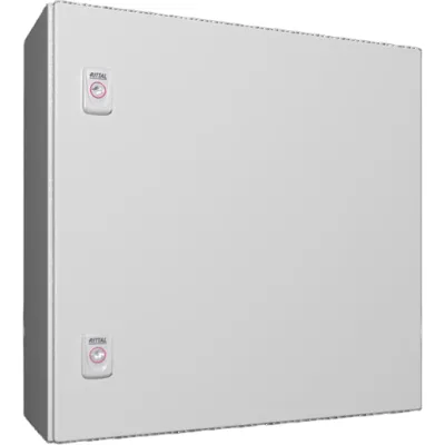 Rittal Kompakt-Schaltschrank AX 1050.000 | IP66 | 1-türig | 500x500x210mm | Stahlblech | Montageplatte | RAL7035