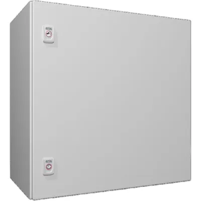 Rittal Kompakt-Schaltschrank AX 1360.000 | IP66 | Stahlblech | 600x600x350 mm | 1-türig | Montageplatte | RAL 7035