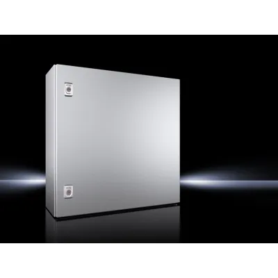 Rittal Kompakt-Schaltschrank AX 1010.000 | Edelstahl IP66 | 600x600x210 mm | 1-türig | Montageplatte | rostfrei