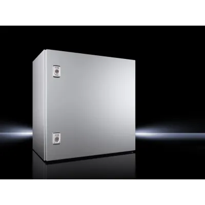 RITTAL Kompakt-Schaltschrank AX 1013.000 | Edelstahl V2A | IP66 | 500x500x300 mm | Montageplatte | 1-türig | gebürstet