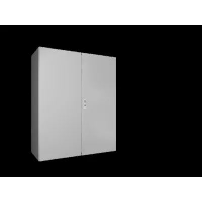 RITTAL Kompakt-Schaltschrank AX 1214.000 | 2-türig | IP55 | Stahlblech | 1000x1200x400 mm | Montageplatte | RAL 7035