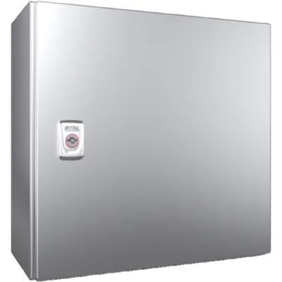 RITTAL Kompakt-Schaltschrank AX 1006.000 | IP66 | Edelstahl 1.4301 | 380x380x210 mm | 1-türig | mit Montageplatte