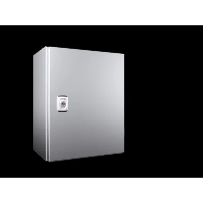 Rittal Kompakt-Schaltschrank AX 1303.000 | IP66 | 380x380x210 mm | Edelstahl V4A | mit Montageplatte | gebürstet