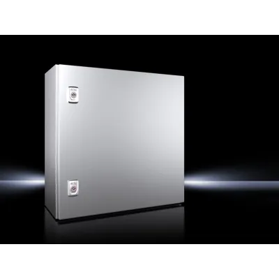 Rittal Kompakt-Schaltschrank AX 1007.000 | Edelstahlschrank IP66 | 500x500x210 mm | 1-türig | V2A Edelstahl