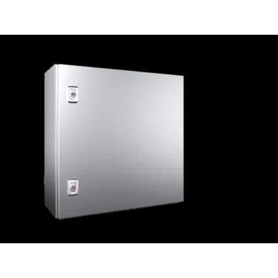 Rittal Kompakt-Schaltschrank AX 1007.000 | Edelstahlschrank IP66 | 500x500x210 mm | 1-türig | V2A Edelstahl