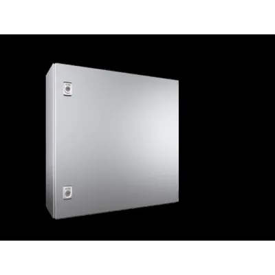RITTAL Kompakt-Schaltschrank AX 1304.000 | IP66 | Edelstahl V4A | 600x600x210mm | Montageplatte | 1-türig | gebürstet