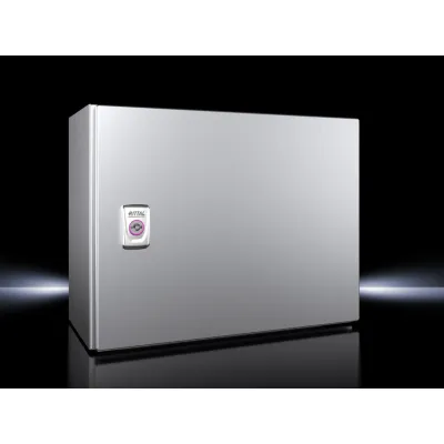 RITTAL Kompakt-Schaltschrank AX 1011.000 | IP66 | 1-türig | Edelstahl V2A | 380x300x210 mm | gebürstet | Montageplatte