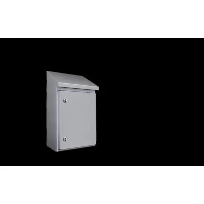 Rittal Kompakt-Schaltschrank HD 1304.600 | Edelstahl | BHT 310x430x210 mm | Höhe hinten 549 mm | Wandmontage | 1.4301