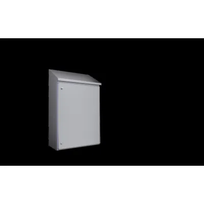 RITTAL Kompakt-Schaltschrank HD 1312.600 | Edelstahl | IP66 | B610xH981xT300 mm | Montageplatte | scharnierte Tür