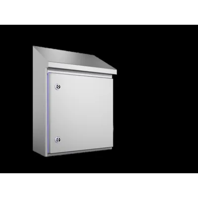 RITTAL Kompaktschaltschrank HD 1306.600 | IP66 | Edelstahl 1.4301 | B390xH549xT210mm | Hygienic Design | schräges Dach