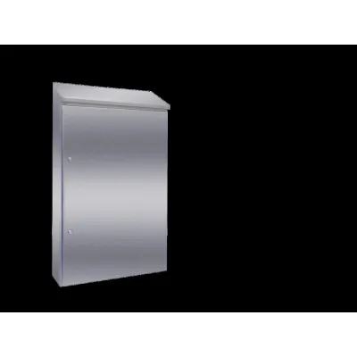 Rittal Kompakt-Schaltschrank HD 1317.600 | IP66 | 810x1250x300 mm | Edelstahl 1.4301 | Hygienic Design | silbergrau