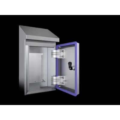 Rittal Kompakt-Schaltschrank HD 1302.600 | Edelstahl 1.4301 | IP66 | B220xH350xT155mm | hygienisch | mit Montageplatte