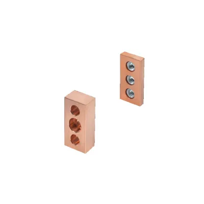 Rittal Kontaktstück SV 9676.526 | für Flachschienen | 3-polig | 60mm Abstand | 23kA | E-Cu | Flat-PLS