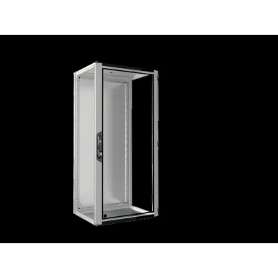 Rittal Netzwerkschrank VX 5306.190 | 42HE IP55 | B800xH2000xT600mm | Alu-Sichttür | Stahl RAL7035 grau