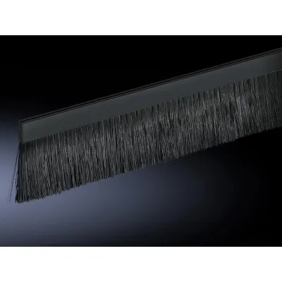 Rittal Bürstenleiste DK 7072.200 | Kabelführung für Schaltschränke | 2m Länge | Borsten 30mm | Kunststoff | Schwarz