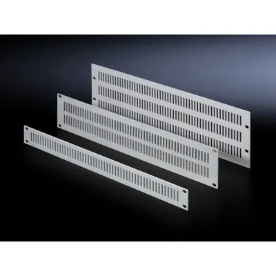 RITTAL Belüftungsfrontplatte EL 2233.000 | 3HE 19" | 482,6mm | Aluminium | gebürstet | Schraubbefestigung | silber