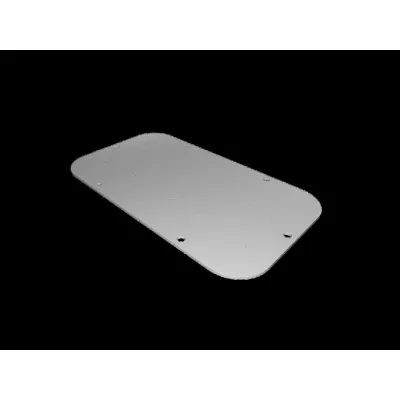 Rittal Metall-Flanschplatte AX 2571.100 | Einführungsflansch | 256x149mm | Stahl | grau | metrische Vorprägung