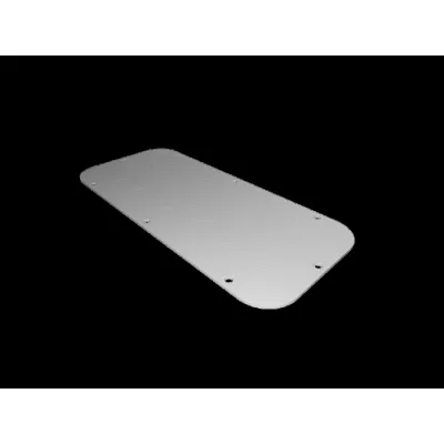 Rittal Metall-Flanschplatte AX 2572.100 | Einführungsflansch gerade | 339x149mm | Stahl | grau | metrische Vorprägung