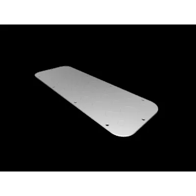 Rittal Metall-Flanschplatte AX 2573.100 | Größe 3 | 447x149mm | Stahl | metrische Vorprägung | pulverbeschichtet