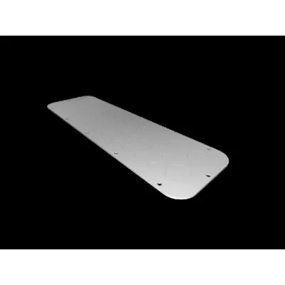 Rittal Metall-Flanschplatte AX 2574.100 | für AX Gehäuse Größe 4 | metrische Vorprägung | 534x149 mm | Stahl