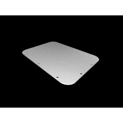 Rittal Metall-Flanschplatte AX 2575.100 | 301x221 mm | metrische Vorprägung | für AX 5 | Stahl pulverbeschichtet