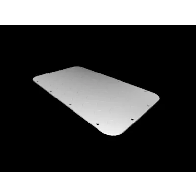 Rittal Metall-Flanschplatte AX 2576.100 | Einführungsflansch | 401x221 mm | Stahl | metrische Vorprägung | Größe 6