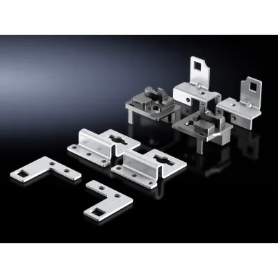 Rittal Befestigungsset VX 8617.370 | Multifunktions-Einbausatz für Montageplatte | Stahl Metall | Zink RAL 9006