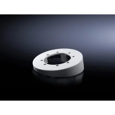 Rittal Neigungsadapter 10° CP 6206.400 | Tragarmanschluss Ø130mm System 60/120 | Aluminium | max. 40kg | grau RAL7035