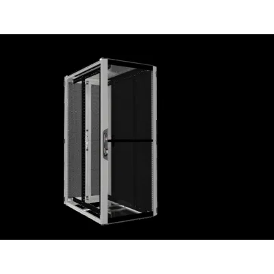Rittal Netzwerkschrank VX 5311.116 | 19 Zoll Serverschrank 42HE | 800x2000x1200 mm | Stahl | bis 1500 kg | schwarz