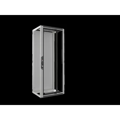 RITTAL Netzwerkschrank VX 5306.122 | 42HE 19 Zoll Serverschrank | 800x2000x600 mm | Stahltür vorn/Alu-Sichttür | grau