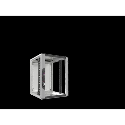 Rittal Netzwerkschrank VX 5325.121 | 19 Zoll Serverschrank 15HE | B600xH800xT600mm | 2 Türen | RAL7035