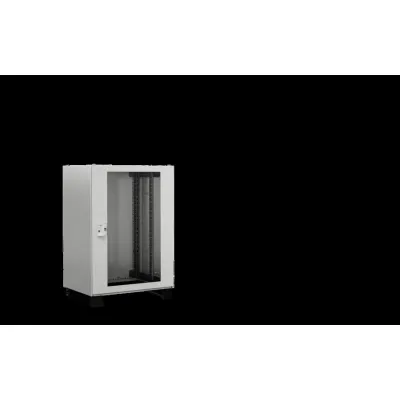 Rittal Netzwerkschrank TX CableNet 7888.808 | 19 Zoll 24HE | Glastür | 800x1300x800 mm | Stahl grau RAL 7035