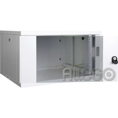 Rittal Netzwerkwandgehäuse | LANCase II/12 | 12HE 19" | 612x600x500mm | Stahl grau RAL7035 | ESG-Glas