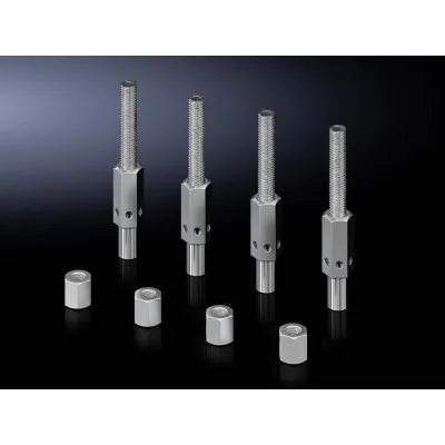 Rittal Nivellier-Element VX 8100.710 | Sockel H:100mm | zum Nivellieren bis 15mm | Bodenunebenheiten ausgleichen | VE4