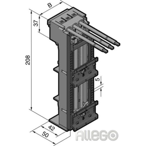 Bild: Rittal OM-Adapter 32A 3p m.2Tr. B=45mm SV 9340.380