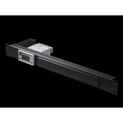 RITTAL Thermostat IT 19"-Panel SK 5302.041 | digitaler Temperaturregler 5-55°C | 110-230V AC 24V DC | RAL 9005 | Schwarz