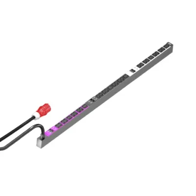 Rittal PDU Basis-Stromverteilung DK 7979.137 | 32A 3-phasig | 3m Kabel | 24x C13 + 6x C19 | schwarz