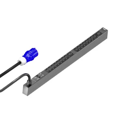 Rittal Steckdosenleiste PDU Basic DK 7979.112 | 16x C13 & 2x C19 | 32A 1-phasig | 3m Kabel | CEE-Stecker | Schwarz