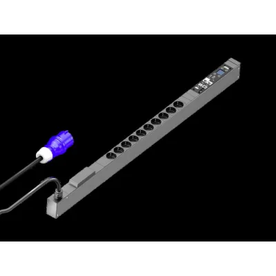 Rittal PDU Steckdosenleiste DK 7979.211 | 10x Schuko | metered | 16A 230V | 3m Kabel | SNMP | schaltbar | schwarz