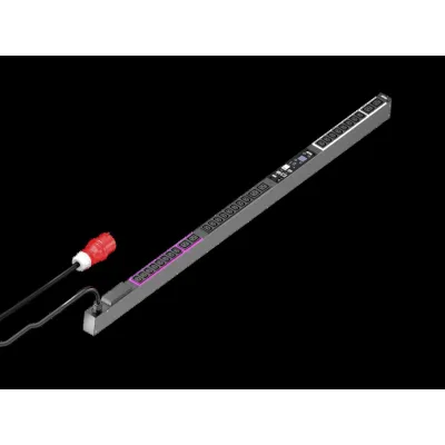 Rittal Power Distribution Unit DK 7979.276 | PDU metered | 16A/400V 3-phasig | 24x C13 + 6x C19 | SNMP | schwarz