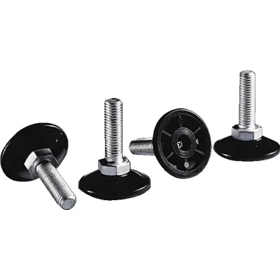 Rittal Nivellierfuß PS 4612.000 | M12 Gewinde | Verstellhöhe 18-43 mm | Tragkraft 300 kg | 4 Stück | Stahl