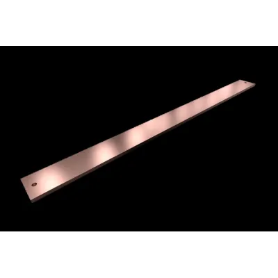 Rittal SV PE/PEN-Sammelschiene 9686.582 | E-Cu Kupfer | 80x10 mm | Länge 1100 mm | 20 Anschlüsse | 13A