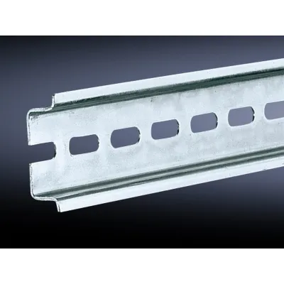 Rittal Tragschiene SZ 2317.000 | DIN EN 50022 | 387 mm Länge | 35 x 7,5 mm | Stahl verzinkt | mit Lochung