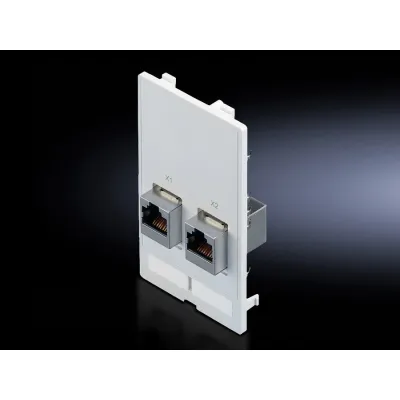 Rittal Schnittstellenneinsatz 2xRJ45,Buchse/Buch SZ 2482.560