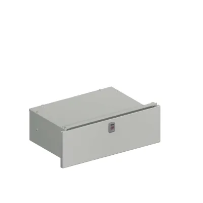 Rittal Schublade VX 8620.520 | 600x200 mm Metall | für Tastatur & Maus | grau RAL 7035