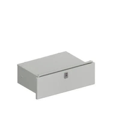 Rittal Schublade VX 8620.520 | 600x200 mm Metall | für Tastatur & Maus | grau RAL 7035