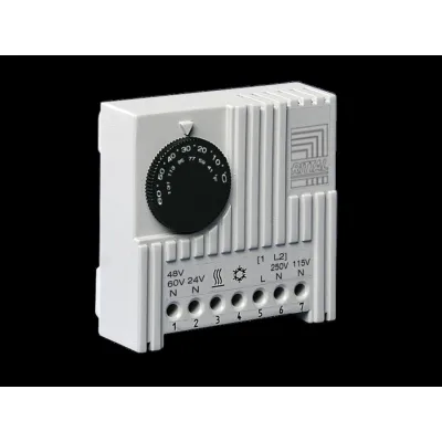 Rittal Temperaturregler SK 3110.000 | Schaltschrank-Thermostat | 230V/24V | 5–60°C | Wechsler | Bimetall | grau