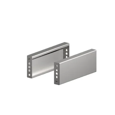 Rittal Sockelblende seitlich VX 8660.070 | für Kabelrangierung | Edelstahl 1.4301 | H: 100 mm | T: 400 mm | Aluminium