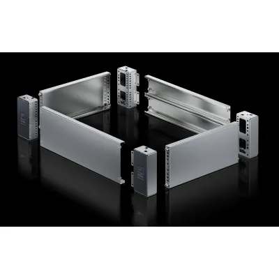 Rittal Sockel-Eckstück VX 8660.061 | Sockelvorder-/rückseite | 800x200 mm | Edelstahl | für Kabelrangierung