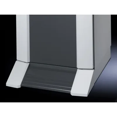 Rittal Sockel stationär 8800.920 | für Schranktiefe 636 mm | Höhe 100 mm | Stahlblech | lichtgrau | 1 Stück